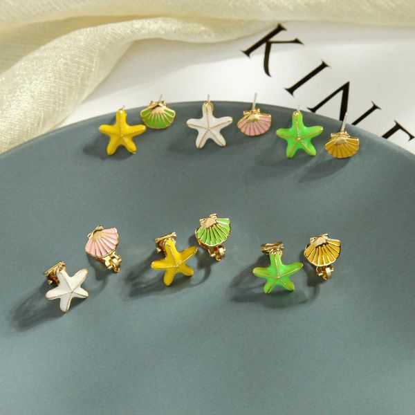 dangle & chandelier 2021 cute korean multi-color enamel starfish shell earring simple design fashion date gift jewelry accessory, Silver
dangle & chandelier 2021 cute korean multi-color enamel starfish shell earring simple design fashion date gift jewelry accessory, Silver