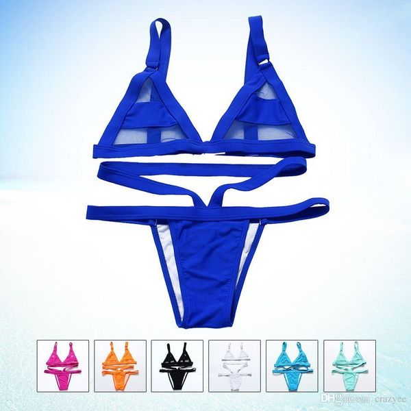 women's swimwear xs-xl mesh bikini set hollow out bandage swimsuit strappy mini string thong looh, White;black
women's swimwear xs-xl mesh bikini set hollow out bandage swimsuit strappy mini string thong looh, White;black