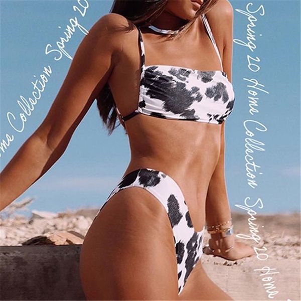 women's swimwear itranyee cute sweet cow pattern swimsuits women bikini set tie dye print push-up padded backless 2021 bathing swimsuit, White;black
women's swimwear itranyee cute sweet cow pattern swimsuits women bikini set tie dye print push-up padded backless 2021 bathing swimsuit, White;black