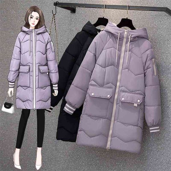 large women's new 2021 thickened loose down cotton padded clothes east gate knee length korean, Black
large women's new 2021 thickened loose down cotton padded clothes east gate knee length korean, Black