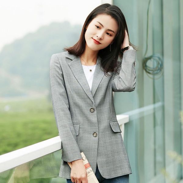 women's suits & blazers women vintage gray plaid jackets suit ladies long sleeve work wear casual female ol outerwear elegant coat, White;black
women's suits & blazers women vintage gray plaid jackets suit ladies long sleeve work wear casual female ol outerwear elegant coat, White;black