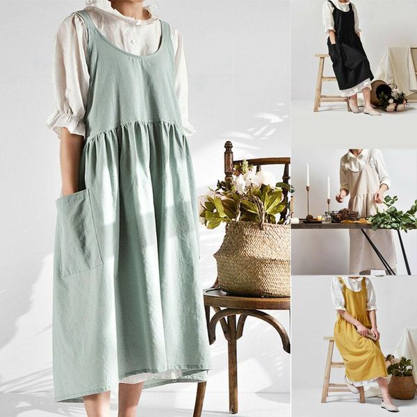 aprons women cotton linen apron japanese style sleeveless pinafore home kitchen coffee cooking wrap with pocket florist dress
aprons women cotton linen apron japanese style sleeveless pinafore home kitchen coffee cooking wrap with pocket florist dress