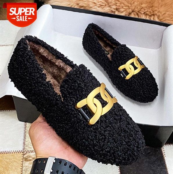 thick-soled plus fluffy shoes female lamb hair outer wear flat metal buckle beanie large #u71r
thick-soled plus fluffy shoes female lamb hair outer wear flat metal buckle beanie large #u71r