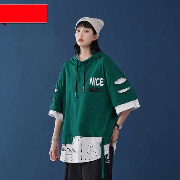 women's hoodies & sweatshirts summer short-sleeved thin coat korean version loose wild tins trend hip-hop couple pretend to be two piec, Black
women's hoodies & sweatshirts summer short-sleeved thin coat korean version loose wild tins trend hip-hop couple pretend to be two piec, Black