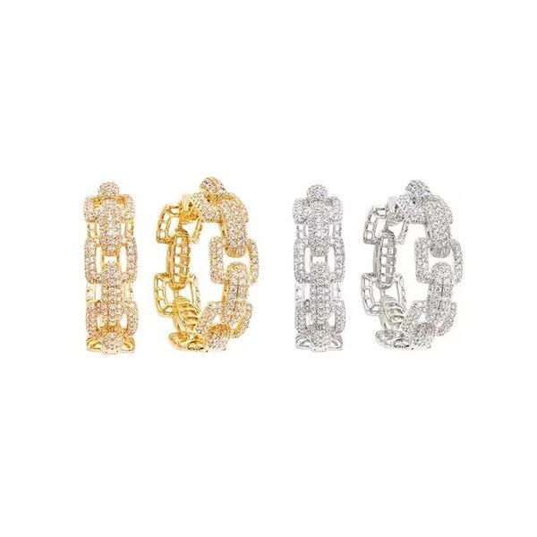 fashion design temperament square chain semi full diamond circle earrings ring female earrings, Silver
fashion design temperament square chain semi full diamond circle earrings ring female earrings, Silver