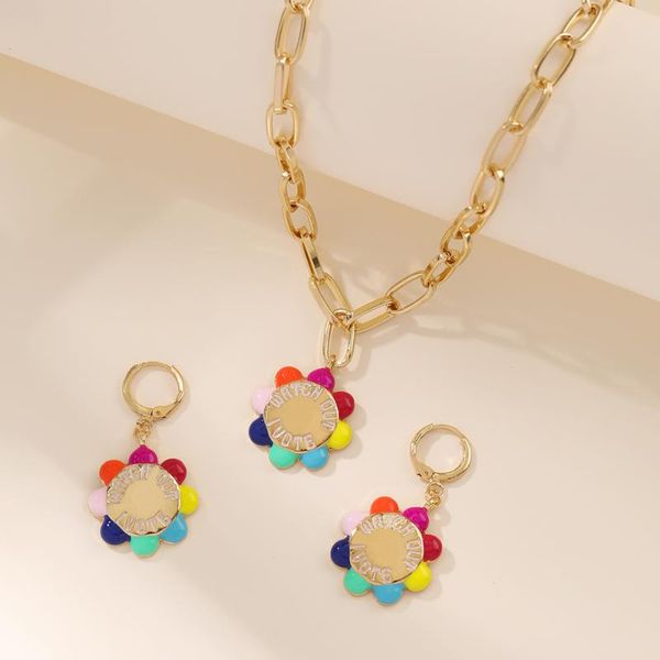 earrings & necklace lost lady rainbow flower jewelry set for women metal chain choker hoop girl wholesale accessories gift, Silver
earrings & necklace lost lady rainbow flower jewelry set for women metal chain choker hoop girl wholesale accessories gift, Silver