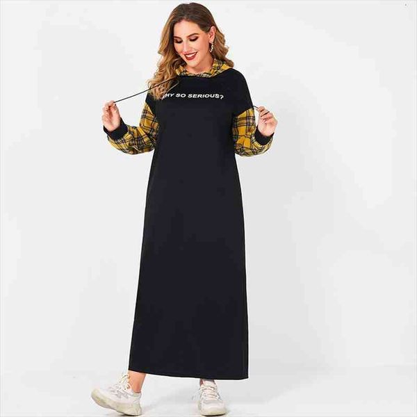 products ladies fashion casual plaid stitching letter printing hooded long-sleeved loose large size womens long black dress, Black;gray
products ladies fashion casual plaid stitching letter printing hooded long-sleeved loose large size womens long black dress, Black;gray