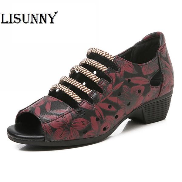 ladies sandals shoes 2021 summer national style genuine leather hollow breathable printed fish mouth women's, Black
ladies sandals shoes 2021 summer national style genuine leather hollow breathable printed fish mouth women's, Black