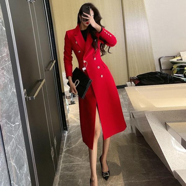 women's trench coats double-breasted coat autumn and winter 2021 style suit collar mid-length over-the-knee jacket, Tan;black
women's trench coats double-breasted coat autumn and winter 2021 style suit collar mid-length over-the-knee jacket, Tan;black