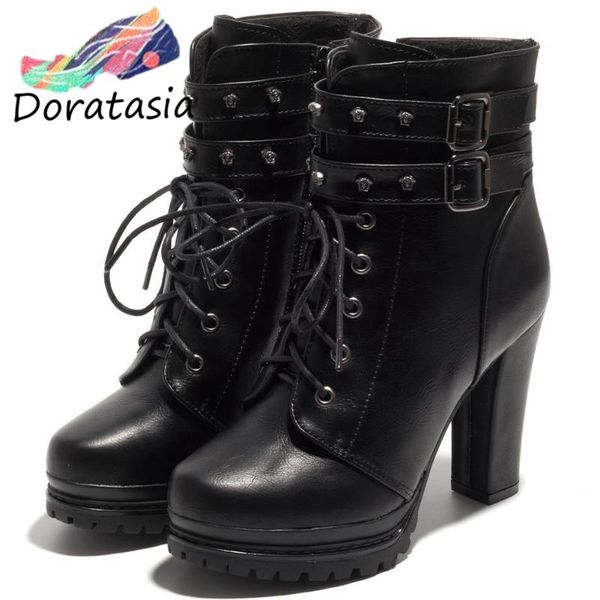 boots doratasia women balck lace up zipper platform ankle shoes buckle high heel autumn winter, Black
boots doratasia women balck lace up zipper platform ankle shoes buckle high heel autumn winter, Black