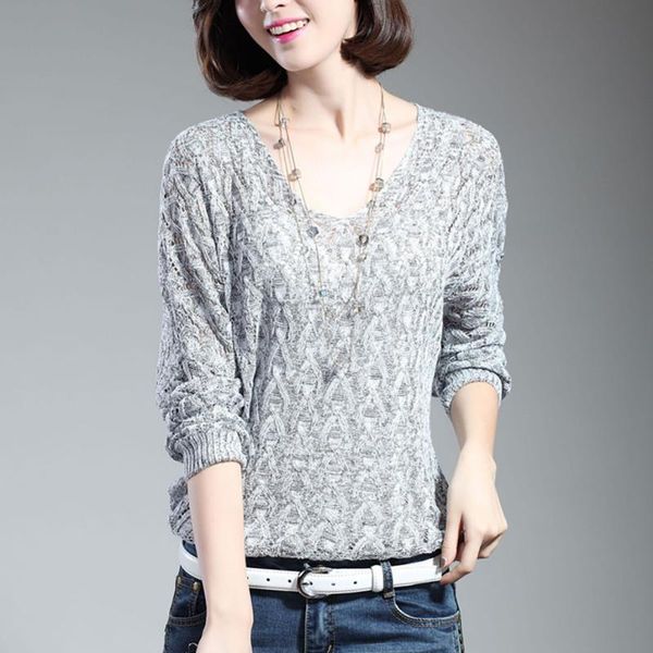 women's sweaters autumn women v neck sweater pullover casual long sleeve fashion hollow out femme woolen knitted bat, White;black
women's sweaters autumn women v neck sweater pullover casual long sleeve fashion hollow out femme woolen knitted bat, White;black