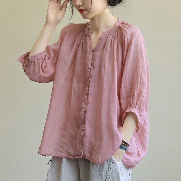 women's blouses & shirts lightweight cotton line summer vintage 2021 o-neck batwing sleeved solid female outwear coats, White
women's blouses & shirts lightweight cotton line summer vintage 2021 o-neck batwing sleeved solid female outwear coats, White
