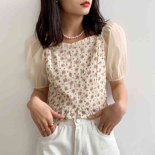 temperament square collar short blouses women shirts fashion mesh patchwork womens crop summer fresh blusas mujer de 210514, White
temperament square collar short blouses women shirts fashion mesh patchwork womens crop summer fresh blusas mujer de 210514, White