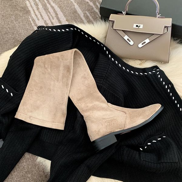 boots stretch fabric woman over the knee brand designer classic style women's fashion winter shoes botines botas femininas, Black
boots stretch fabric woman over the knee brand designer classic style women's fashion winter shoes botines botas femininas, Black
