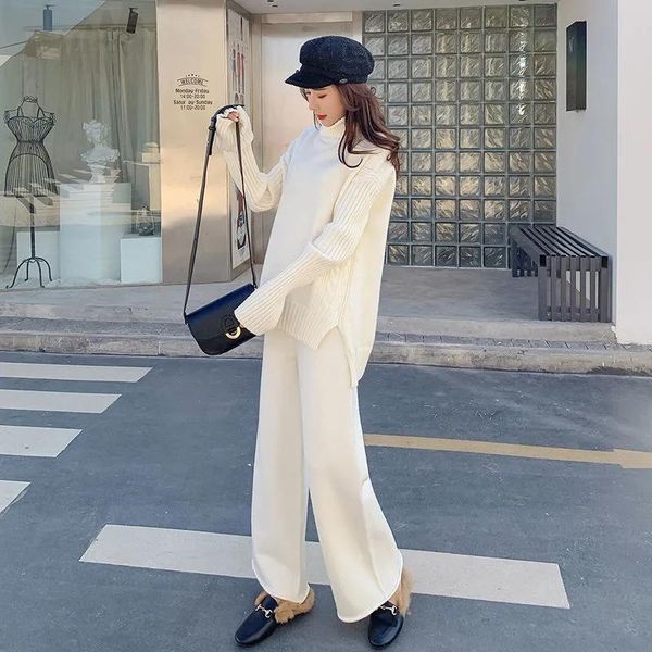 turtleneck pullover 2 piece set women warm winter 2021 knit sweater two and pants tracksuit korean women's, White
turtleneck pullover 2 piece set women warm winter 2021 knit sweater two and pants tracksuit korean women's, White
