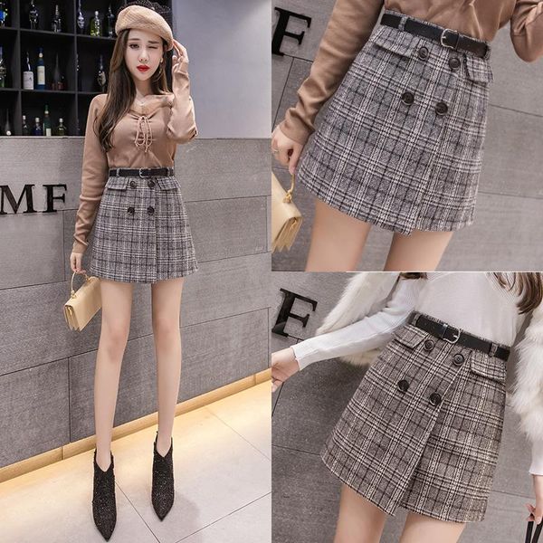 skirts women mini plaid autumn and winter fashion style high waist wild short skirt with belt, Black
skirts women mini plaid autumn and winter fashion style high waist wild short skirt with belt, Black