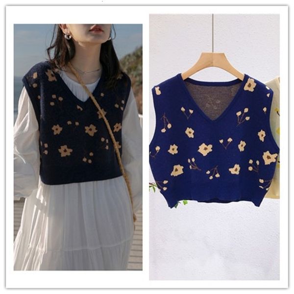 3595#2021 autumn and winter national style pullover sleevels contrast color flower v-neck knitted vt for women, Black;white
3595#2021 autumn and winter national style pullover sleevels contrast color flower v-neck knitted vt for women, Black;white