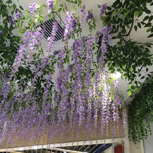 decorative flowers & wreaths artificial silk wisteria leaf garden hanging flower garland vine home decor yb79
decorative flowers & wreaths artificial silk wisteria leaf garden hanging flower garland vine home decor yb79