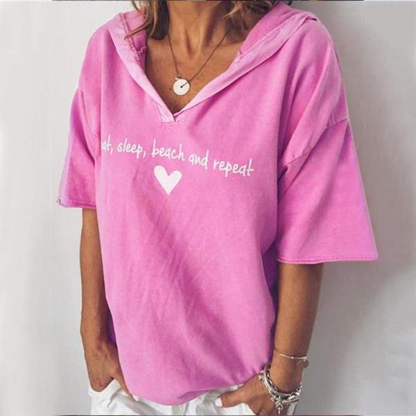 women's blouses & shirts plus size summer fashion letter print blouse casual hooded v-neck ladies tee female short sleeve blusas pullo, White
women's blouses & shirts plus size summer fashion letter print blouse casual hooded v-neck ladies tee female short sleeve blusas pullo, White