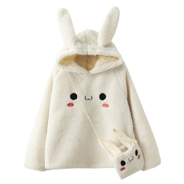 white fleece hoodies pullovers casual women rabbit bunny ear with bag solid sweet h0128 210514, Black
white fleece hoodies pullovers casual women rabbit bunny ear with bag solid sweet h0128 210514, Black