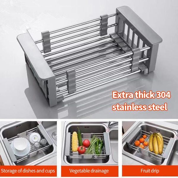 adjustable hanging plate holder basket stainless steel dish drainer rack sponge towel storage sink filter shelf kitchen & organization
adjustable hanging plate holder basket stainless steel dish drainer rack sponge towel storage sink filter shelf kitchen & organization