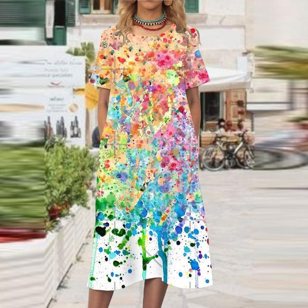 casual dresses summer dress fashion women loose printed o neck retro plus size floral short sleeve party elegant, Black;gray
casual dresses summer dress fashion women loose printed o neck retro plus size floral short sleeve party elegant, Black;gray