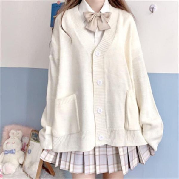 women's knits & tees jchb cardigan women solid oversize loose sweaters student preppy sweet girl cute knitwear all-match soft basic zy5, White
women's knits & tees jchb cardigan women solid oversize loose sweaters student preppy sweet girl cute knitwear all-match soft basic zy5, White
