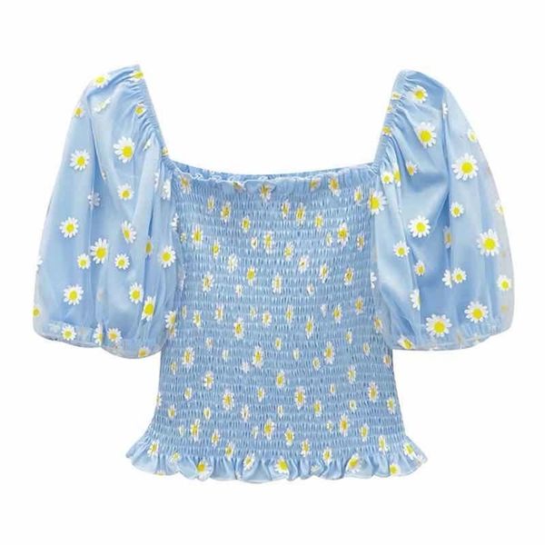 fashion white one-shoulder korean style small daisy puff sleeve mesh shirt female design sale 210520
fashion white one-shoulder korean style small daisy puff sleeve mesh shirt female design sale 210520