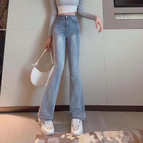 women's jeans 2021 early autumn micro flared fat mm high waist loose slimming stretch trousers women, Blue
women's jeans 2021 early autumn micro flared fat mm high waist loose slimming stretch trousers women, Blue