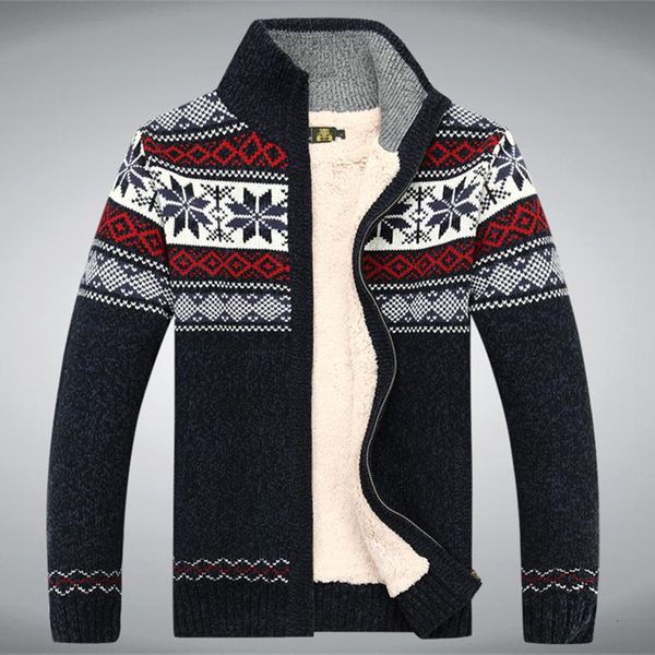 men's sweaters winter male thicken fleece men cardigan cotton knitted jacquard coat size s -3xl nup6, White;black
men's sweaters winter male thicken fleece men cardigan cotton knitted jacquard coat size s -3xl nup6, White;black