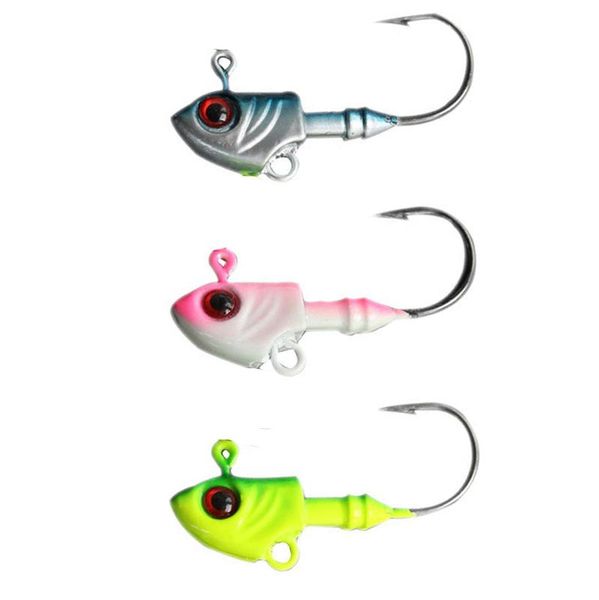 fish head lead fishing jig hook 7g 10g 14g 20g bass tackle for soft worm lure barbed 3d eyes colorful body hooks
fish head lead fishing jig hook 7g 10g 14g 20g bass tackle for soft worm lure barbed 3d eyes colorful body hooks