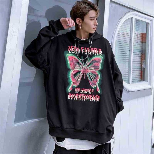 dark wind butterfly print men's high street hip hop trendy hoodie loose pullover, Black
dark wind butterfly print men's high street hip hop trendy hoodie loose pullover, Black