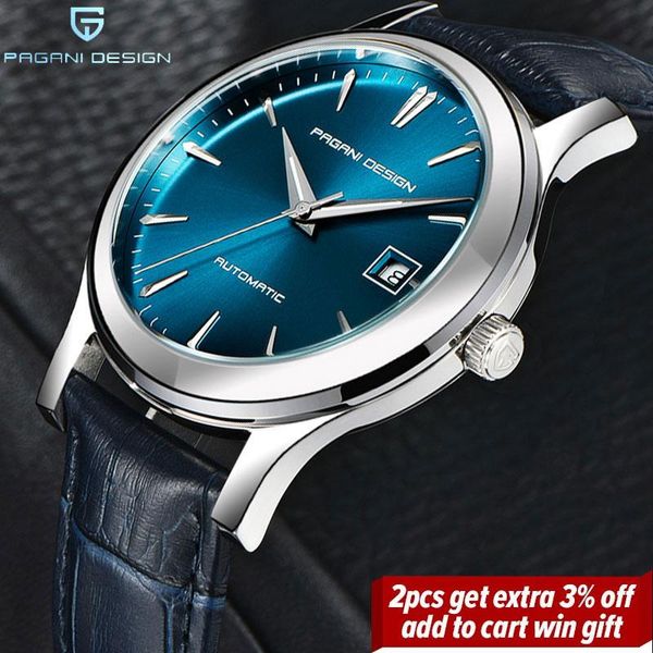 wristwatches pagani design casual mechanical watch brand leather business men quartz men's watches waterproof male clock montre homme, Slivery;brown
wristwatches pagani design casual mechanical watch brand leather business men quartz men's watches waterproof male clock montre homme, Slivery;brown