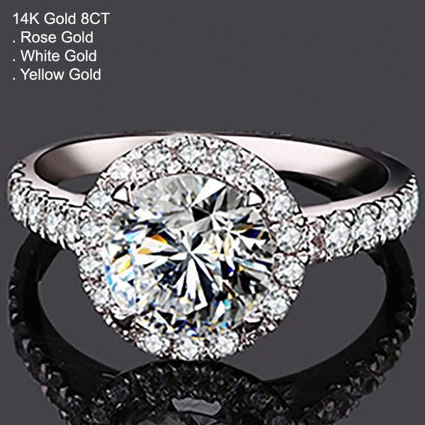 cluster rings 14k white gold 8 moissanite diamond ring women round crown luxury wedding party engagement anniversary ct d color, Golden;silver
cluster rings 14k white gold 8 moissanite diamond ring women round crown luxury wedding party engagement anniversary ct d color, Golden;silver