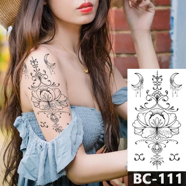 temporary tattoos 1 sheet chest body tattoo waterproof jewelry lace line modern lotus pattern decal waist art sticker for women
temporary tattoos 1 sheet chest body tattoo waterproof jewelry lace line modern lotus pattern decal waist art sticker for women