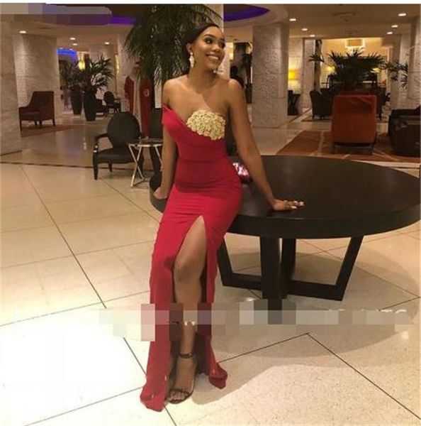 2022 slit mermaid red long prom dresses with gold lace off the shoulder south african formal party evening gowns maxi, Black;red
2022 slit mermaid red long prom dresses with gold lace off the shoulder south african formal party evening gowns maxi, Black;red