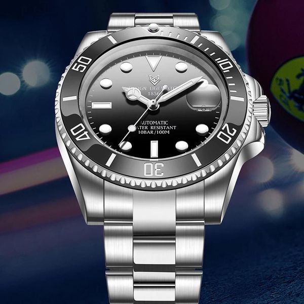 brand men stainless steel sapphire 100m waterproof business sport mechanical wristwatch luxury watches automatic watch wristwatches, Slivery;brown
brand men stainless steel sapphire 100m waterproof business sport mechanical wristwatch luxury watches automatic watch wristwatches, Slivery;brown