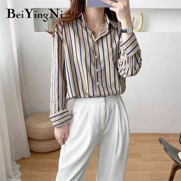 shirts female fashion vintage casual streetwear spring autumn women's blouses stripe ol korean style blusas shirt 210506, White
shirts female fashion vintage casual streetwear spring autumn women's blouses stripe ol korean style blusas shirt 210506, White