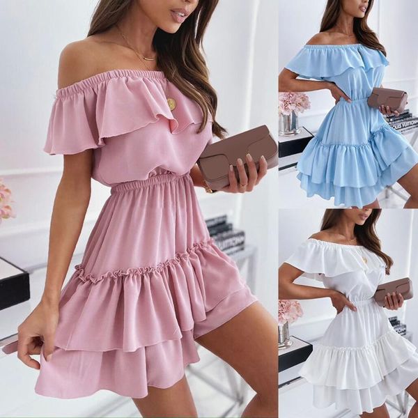casual dresses women's beach summer elegant for women off shoulder ruffle a-line mini floral dress robe femme été, Black;gray
casual dresses women's beach summer elegant for women off shoulder ruffle a-line mini floral dress robe femme été, Black;gray