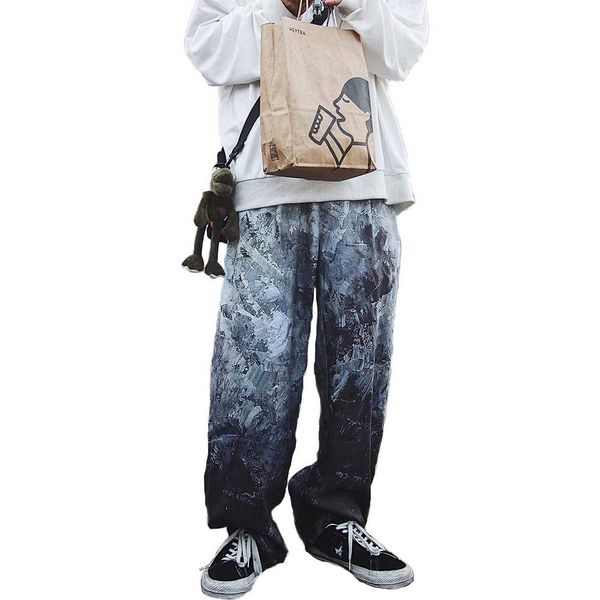 pants trend retro gradient camouflage trousers loose fitting drape wide leg hiphop pants men casual streetwear harem jogger clothing, Black
pants trend retro gradient camouflage trousers loose fitting drape wide leg hiphop pants men casual streetwear harem jogger clothing, Black