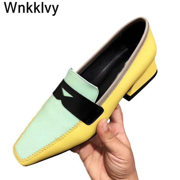 dress shoes 2021 spring summer pumps chunky heels lazy loafers square toe patchwork real leather women leisure for ladies, Black
dress shoes 2021 spring summer pumps chunky heels lazy loafers square toe patchwork real leather women leisure for ladies, Black