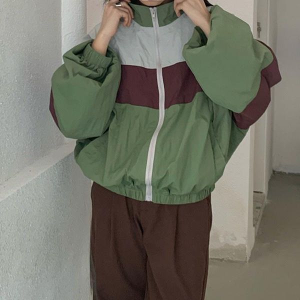 women's jackets korean chic contrast jacket autumn women 2021 small versatile loose fashion, Black;brown
women's jackets korean chic contrast jacket autumn women 2021 small versatile loose fashion, Black;brown