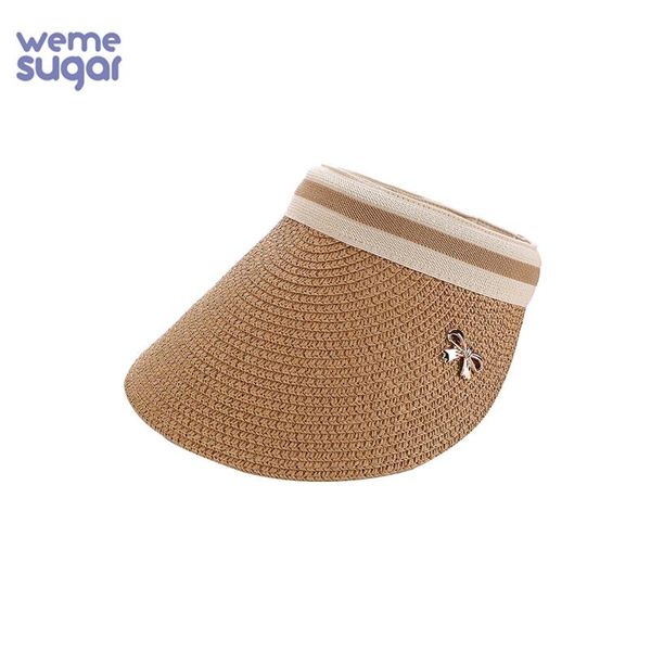 weme lady's summer sun hats visors empty cap open-running camping straw hat and beach wide brim, Blue;gray
weme lady's summer sun hats visors empty cap open-running camping straw hat and beach wide brim, Blue;gray