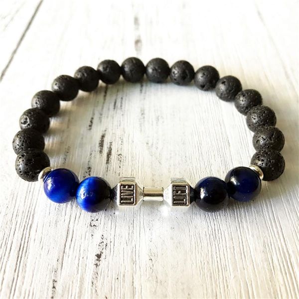 charm bracelets 2021 style natural stone lava bracelet blue tiger eye yoga mala power energy wrist jewelry gift for men, Golden;silver
charm bracelets 2021 style natural stone lava bracelet blue tiger eye yoga mala power energy wrist jewelry gift for men, Golden;silver