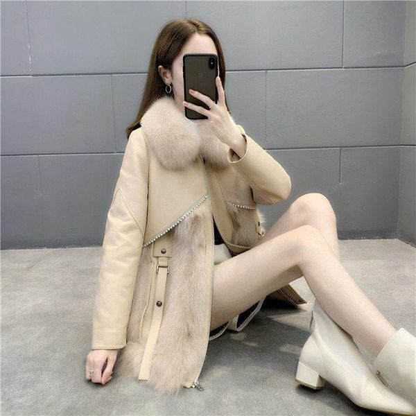 women's leather & faux winter women jacket fur coat thick fluffy full sleeve luxury warm furry shaggy outerwear 2021, Black
women's leather & faux winter women jacket fur coat thick fluffy full sleeve luxury warm furry shaggy outerwear 2021, Black