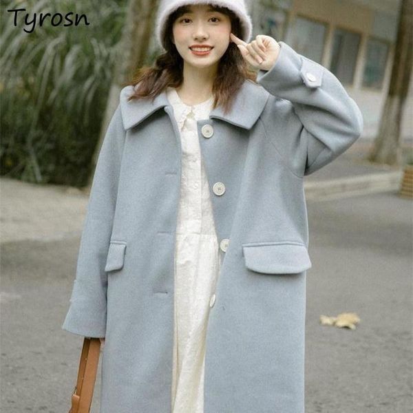 women's wool & blends long winter outwear women all-match korean style turn down collar vintage casual harajuku students woolen ins, Black
women's wool & blends long winter outwear women all-match korean style turn down collar vintage casual harajuku students woolen ins, Black