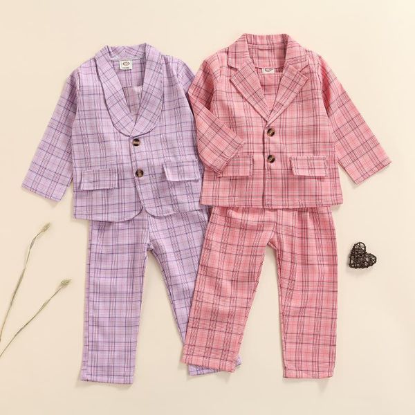 clothing sets 3pcs little girls outfit, autumn leisure style plaid long sleeve lapel suit + pants short camisole clothes set, White
clothing sets 3pcs little girls outfit, autumn leisure style plaid long sleeve lapel suit + pants short camisole clothes set, White