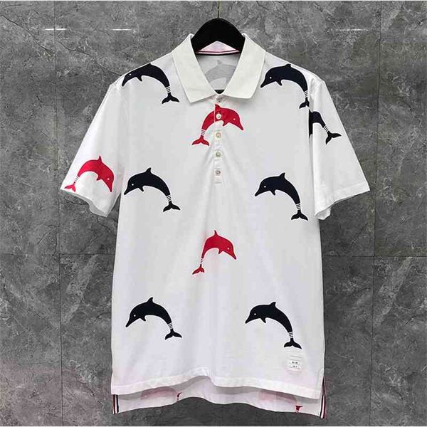 t shirt fashion tb thom brand shirts men casual slim cotton shirt summer short sleeve dolphin pattern white polo clothing, White;black
t shirt fashion tb thom brand shirts men casual slim cotton shirt summer short sleeve dolphin pattern white polo clothing, White;black
