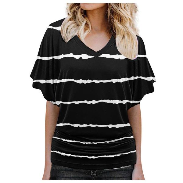 women's blouses & shirts plus size striped printing for women female v-neck womens summer and short sleeve blusas mujer de moda 2021, White
women's blouses & shirts plus size striped printing for women female v-neck womens summer and short sleeve blusas mujer de moda 2021, White