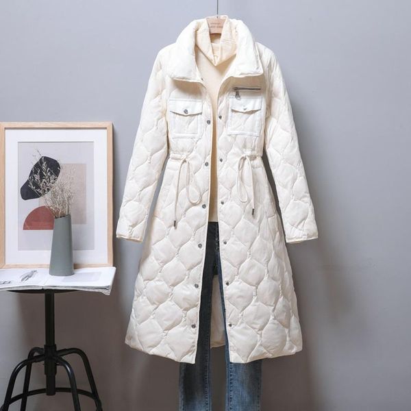 women's down & parkas winter thin ultra light coats women long waist single breasted fashion jackets warm female elegant outerwear 2021, Black
women's down & parkas winter thin ultra light coats women long waist single breasted fashion jackets warm female elegant outerwear 2021, Black